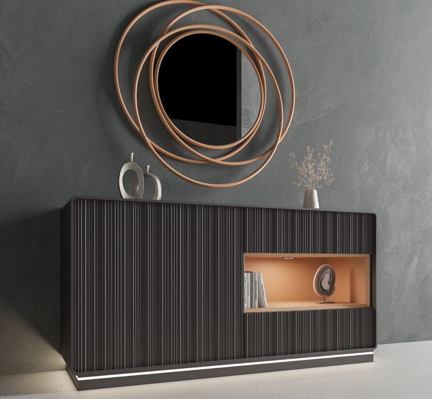 Aparador buffet de diseño con hornacina iluminada