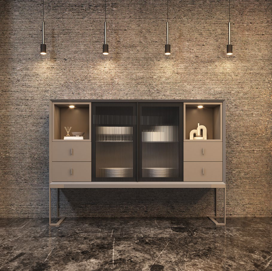 Aparador cristal acanalado