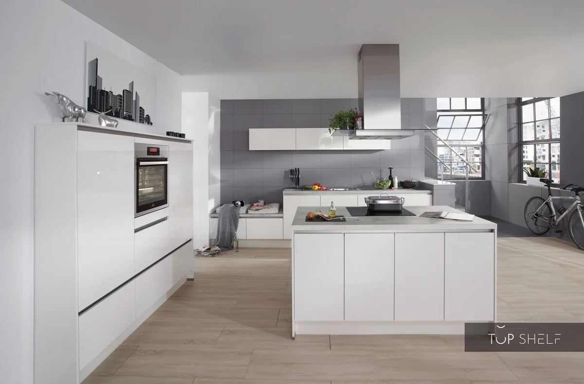 Cocina Moderna Blanca Minimalista